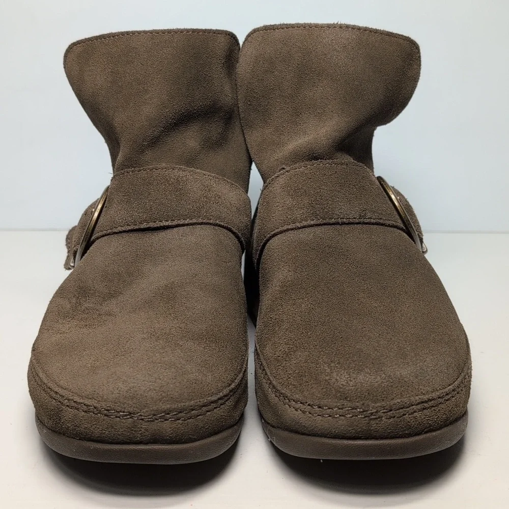 FitFlop Dash brown suede ankle boots women's size 5 EU 36